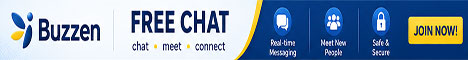 Buzzen Chat banner, 468 by 60 pixels