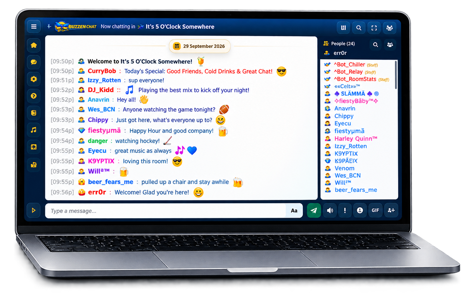 Modern Buzzen Chat interface preview